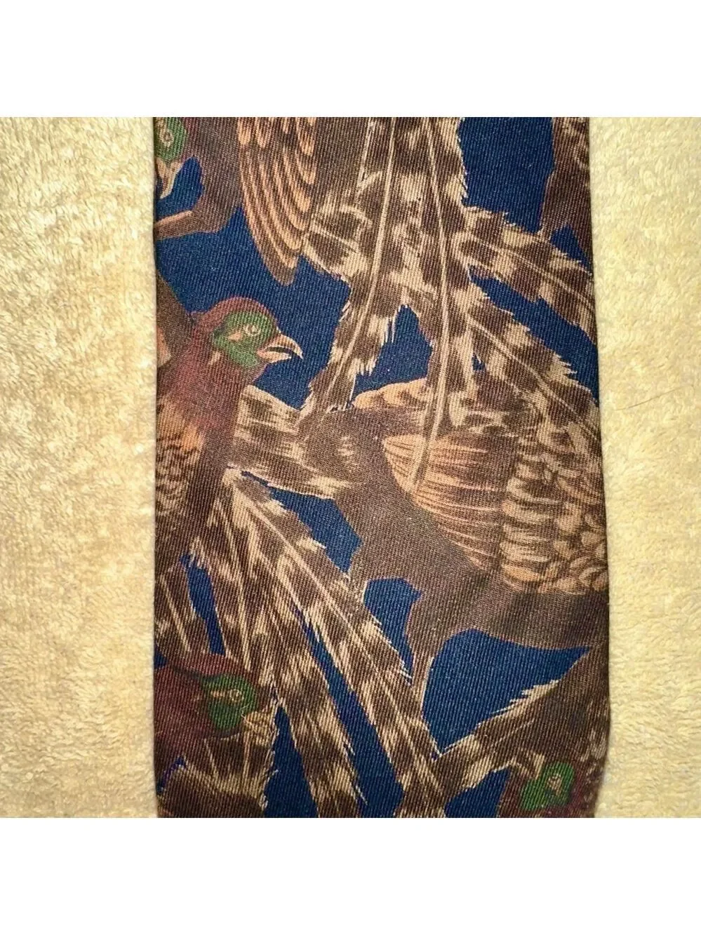 EUC Men’s LL Bean Pheasant Bird Hunting Cotton Neck Tie